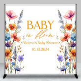 Aperturee - Floral Baby In Bloom Custom Gender Reveal Backdrop